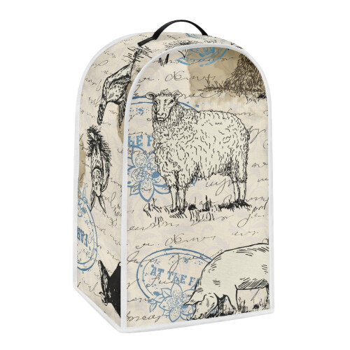 Husă de bucătărie pentru blender, model Sheep Sketch, rezistentă la praf 1