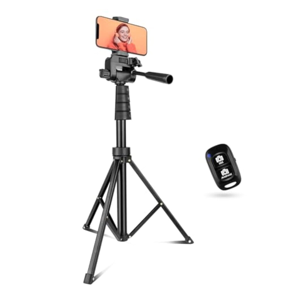 67" Phone Tripod&Camera Stand, Selfie Stick Tripod With Remote And Phone Holder, Perfect For Selfies/Video Recording/Vlogging/Live Streaming 9327961894501