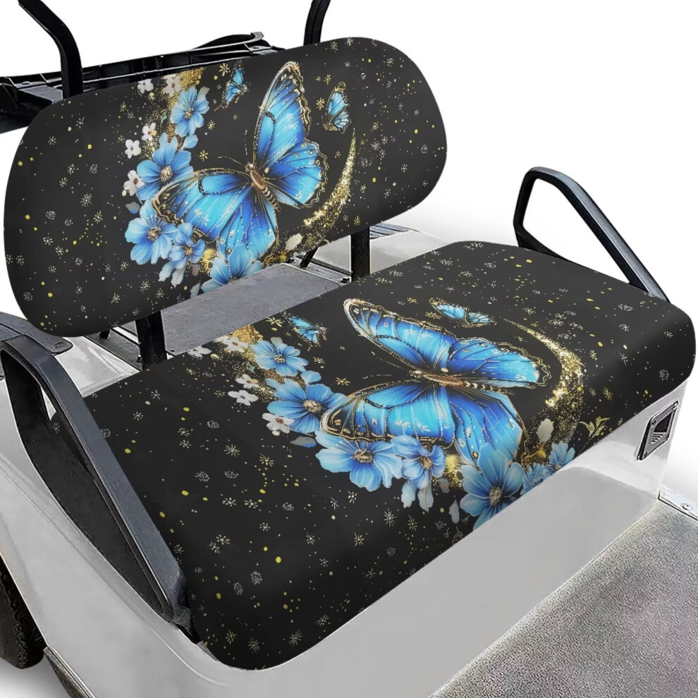Butterfly Flower Golf Cart Seat Covers Set Universal 9087558954604