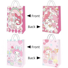24 sacs cadeaux Melody Cartoon pour fĂŞte d'anniversaire, sacs Ă bonbons, articles de fĂŞte (21 cm 15 cm 8 cm)