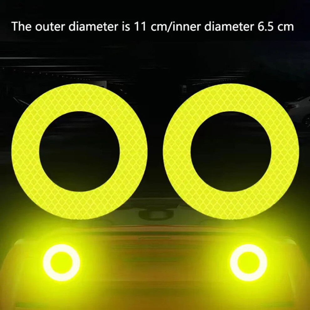 Car Bumper Reflective Sticker Safety Anti-Scratch 2Pcs 11Cm 9101399833703