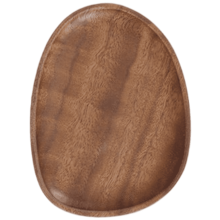 Plateau en bois de noyer fait main, forme irrégulière, assiette à fruits, plat à apéritif, service à thé