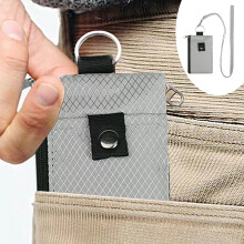 Minimalist RFID Blocking Small Wallet with ID Window,WaterResistant Zip Id Case Wallet with Lanyard Keychain for Cards,Cash,Travel,Women,Men
