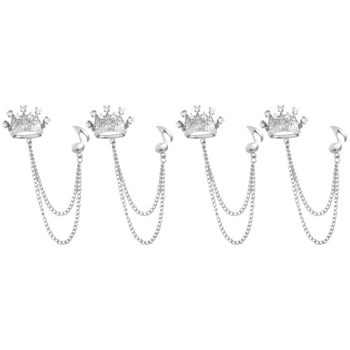 4Pièces Broche Bijou Argent Pour Costume 1