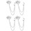 4Pièces Broche Bijou Argent Pour Costume 4