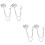 4Pièces Broche Bijou Argent Pour Costume 5