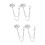 4Pièces Broche Bijou Argent Pour Costume 6