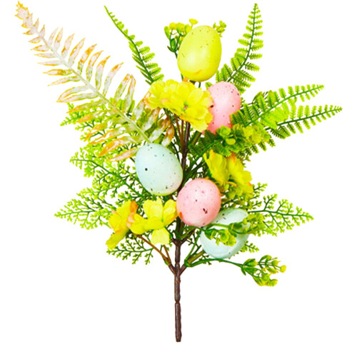 Pastel Easter Eggs and Berries Floral Stem Artificial