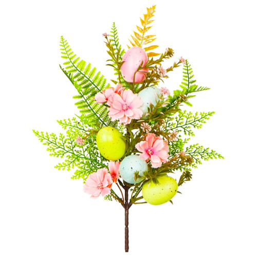 Pastel Easter Eggs and Berries Floral Stem – Artificial