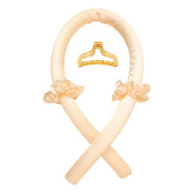 Heatless Curling Rod Headband with Silk Ribbon and Hair