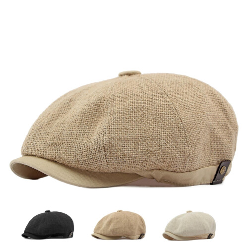Men's Octagonal Hollow Mesh Jute Beret 1 1