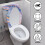 Ensemble de housse de siège de toilette à effet marbre, bord élastique en forme de U 4