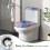 Ensemble de housse de siège de toilette à effet marbre, bord élastique en forme de U 5