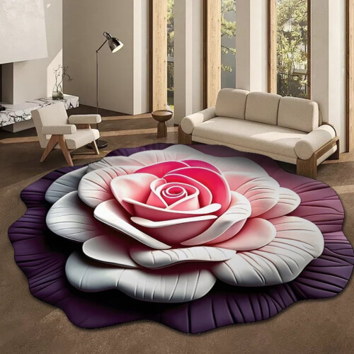 Tapete de entrada com estampa floral, antiderrapante e absorvente, 45 x 75 cm (18 x 30 polegadas). 1
