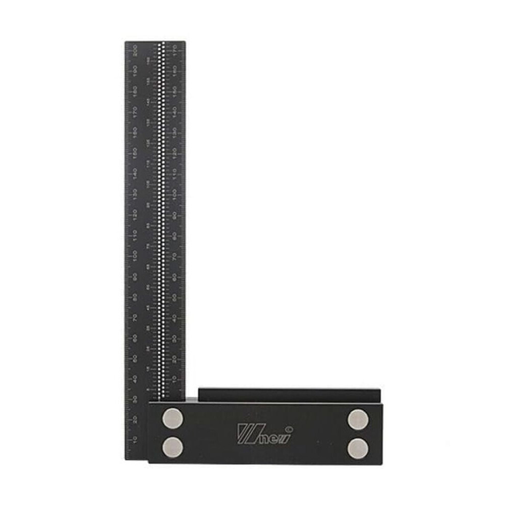 Precision Woodworking Square Aluminum Alloy Ruler Carpenter Line Drawing Marking Gauge Hole Scribing Ruler 9327961893917