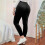 Samthose für Damen, einfarbig, elastischer Bund 5