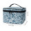 Women's Travel Makeup Bag Organizer Blue Floral Pattern 6