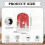 Handle Protective Case with Top Handle Polyester Coffee Machine Dust Cover Santa Claus Snowman 6