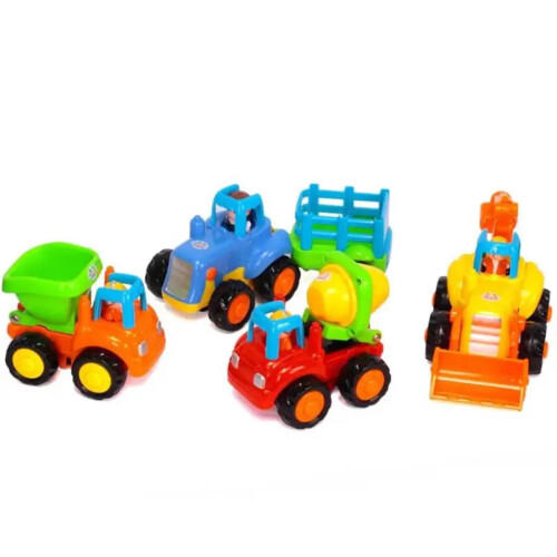 Mini Excavator Toy, Scale Trucks Tractor Pull Wire Car Construction Vehicles 1