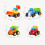 Mini Excavator Toy, Scale Trucks Tractor Pull Wire Car Construction Vehicles 4