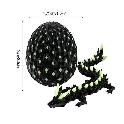 (Multicolor Dragon Egg Set Glow Green) Glow Dragon Egg Set - Easter Decor & Kids Gift