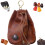 Cowhide Retro Storage Bag Handmade Leather Coin Purse Coffee 8