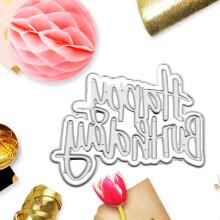 Happy Birthday Metal Cutting Dies Mold Scrapbooking Embossing Craft Deco