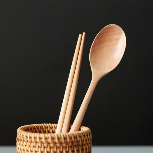 Portable Bamboo Chopsticks and Spoon Set 1 Set 1
