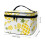 Pineapple Grid Print Makeup Bag Large Capacity Double Zipper 6
