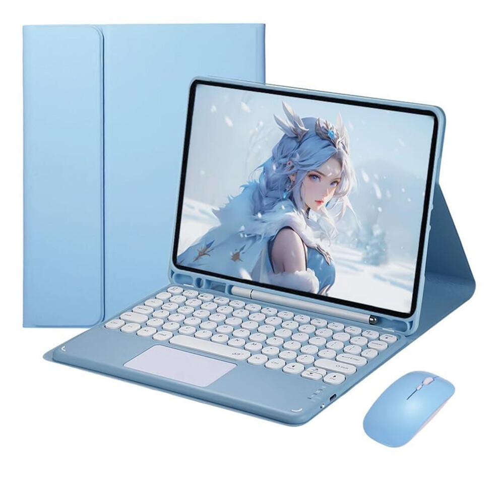 Slim Keyboard Case Compatible With Ipad Pro 12.9" (6Th-3Rd Gen), Detachable Keyboard & Touchpad, Pencil Holder, Auto Sleep Â Blue 9327961891470
