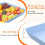 4-Pc Blue Serving Trays for Snacks, Fruit, Desserts – Reusable Plastic Platters for Kitchen & Parties 3
