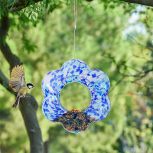 AuroraX Glass Bird Feeder Outdoor Waterproof Hanging Tray