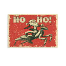 Santa on Praying Mantis Canvas Wall Art 16x24in