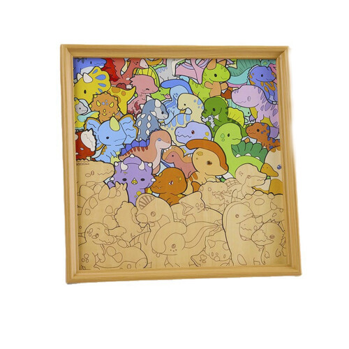 Wooden Hand-painted Photo Frame Puzzle 10ml 2