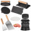 Smash Burger Press BBQ Kit: Cast Iron Round/Rectangular Press, 3-in-1 Patty Maker, Beveled Shovel, 100 Baking Papers 1