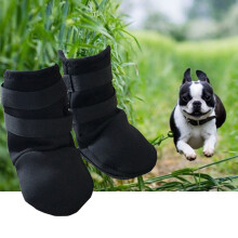 Dog Wound Recovery 2pcs Waterproof Rubber Soft Shoes with Adjustable Fit L Size