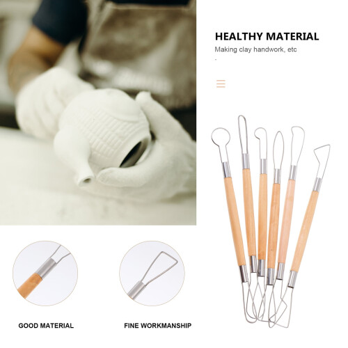 Clay Sculpting Tools Kit Air Dry Polymer Cutters 6 Pcs 1