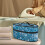 Travel Steamer Carrying Case Blue Sequin Texture 2