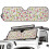Flowers Print Foldable Windshield Sun Shade for Jeep 5