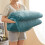 Solid Color Fuzzy Throw Blanket Brown 200x230 cm 6