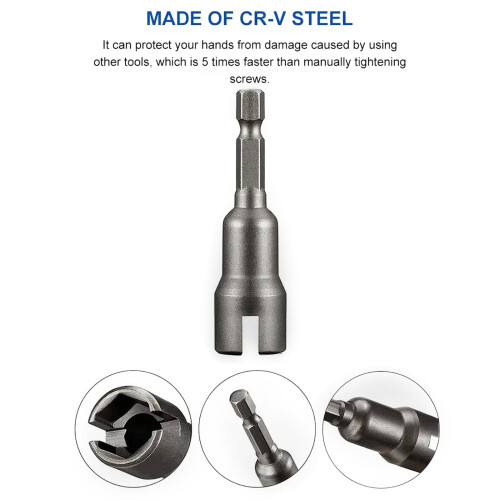 PowerWing Nut Driver,Wing Nut Drill Bit Socket Wrenches Tool 1/4 " Shank for Panel Nut Screws Eye Hook 2