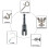 PowerWing Nut Driver,Wing Nut Drill Bit Socket Wrenches Tool 1/4 " Shank for Panel Nut Screws Eye Hook 4