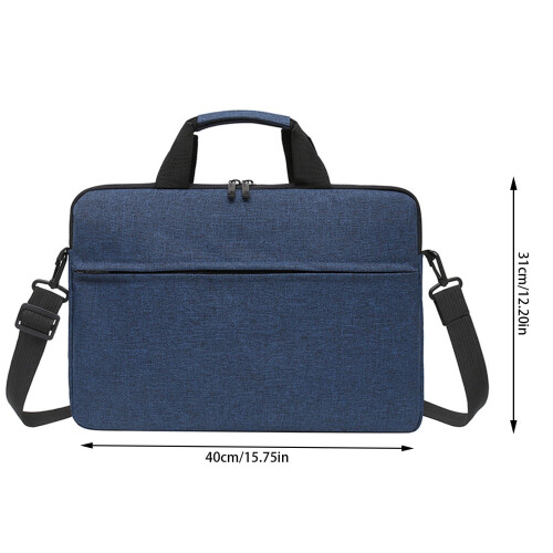Laptoptas van blauwe, waterafstotende stof 2