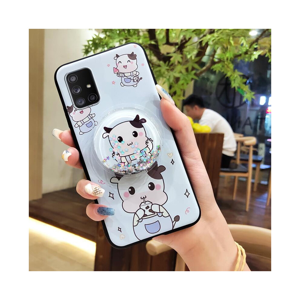 Phone Case Compatible With Samsung Galaxy A71 5G Â Glitter Tpu Quicksand Cartoon Skin, Waterproof, Anti-Knock, Dirt-Resistant 9170372339334