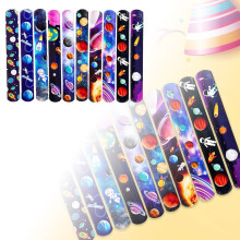Galaxy Astronaut Slap Bracelets Bulk for Kids Solar System Planet Birthday Party Supplies and Classroom Decorations