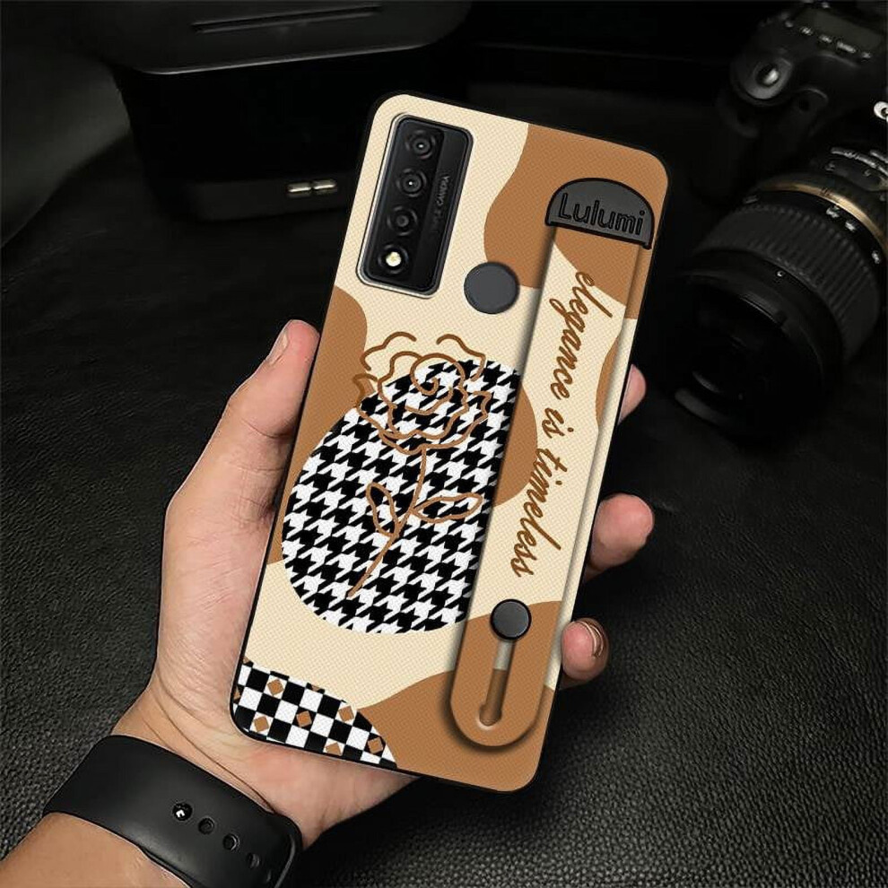 Phone Case Compatible With Tcl 20 Xe Â Silicone Anti-Knock Back Cover With Wristband, Kickstand & Waterproof Design 9170372340095