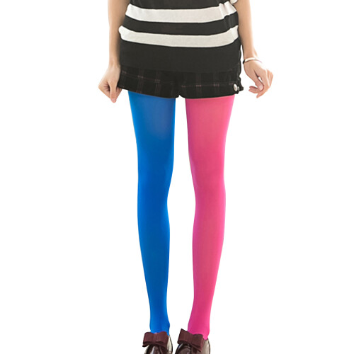 3St Elastische Zijde Panty's Dames Candy Kleuren Design 1