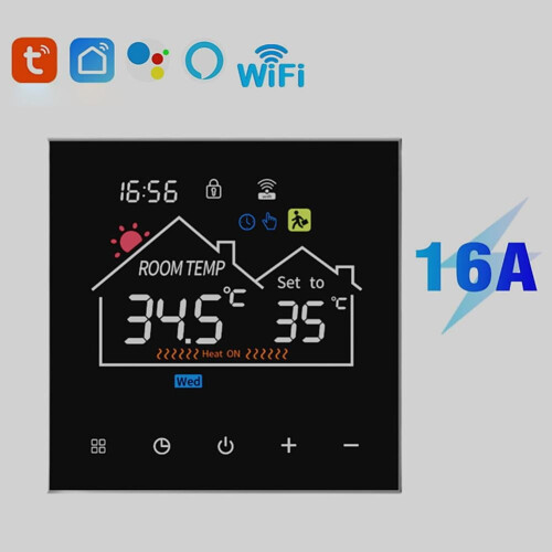 Smart Thermostat with Wi-Fi and Touch Screen