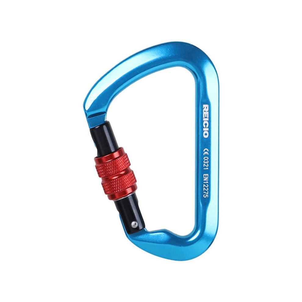 Locking Climbing Carabiner Heavy Duty 25Kn Sky Blue 9377112665795