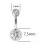 925 Sterling Silver Ball CZ Belly Ring 10mm Clear 4